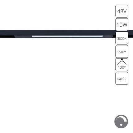 Магнитный трековый светильник Arte Lamp OPTIMA 0.1-10V A7493PL-1BK